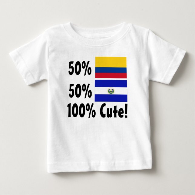 50% colombiansk 50% gulliga Salvadorian 100% T-shirt (Framsida)