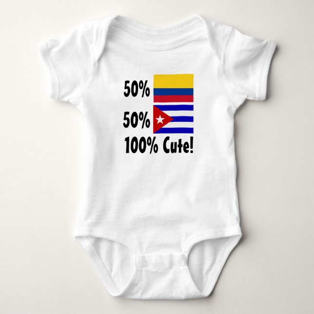 50 % colombiansk 50 % kubansk 100 % Cute T Shirt (Framsida)