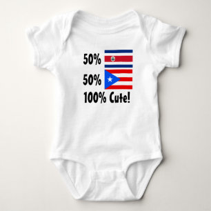 50% costarikan 50% Puerto gulliga Rican 100% Tröja
