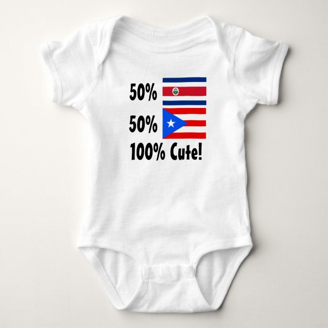 50% costarikan 50% Puerto gulliga Rican 100% Tröja (Framsida)