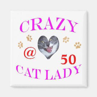 50 Crazy Cat Dam Magnet