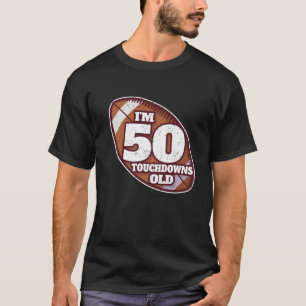 50-dagars amerikanska fotbollsspelare, 50 år gamm t shirt