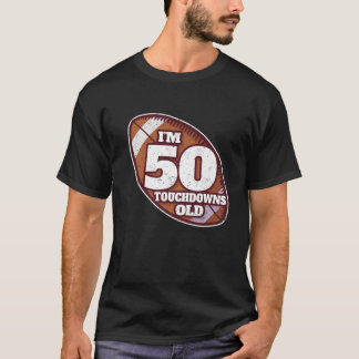 50-dagars amerikanska fotbollsspelare, 50 år gamma t shirt