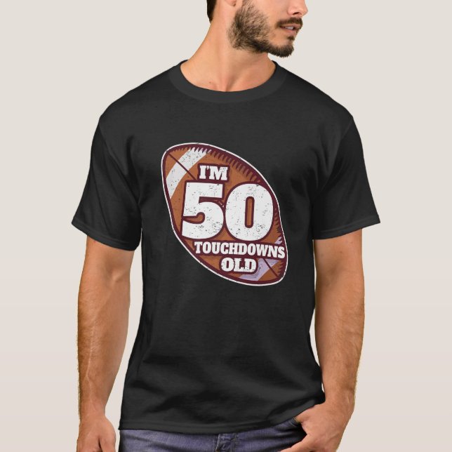 50-dagars amerikanska fotbollsspelare, 50 år gamma t shirt (Framsida)