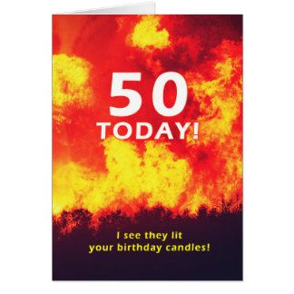 50 dagars brandsläckningsskena Humor Hälsningskort