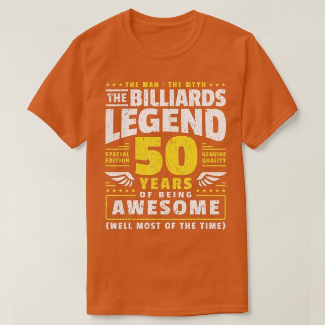 50-dagars miljardspelare 50 år gammal t shirt (Design framsida)