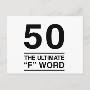 50 det ultimat "f-" ord vykort