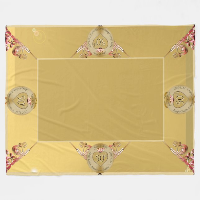 50:e/1:a Golden Ochre Fleece Blanket (Framsidan (Horisontell))