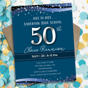 50:e Alumni High School Reunion Blue Meddelande