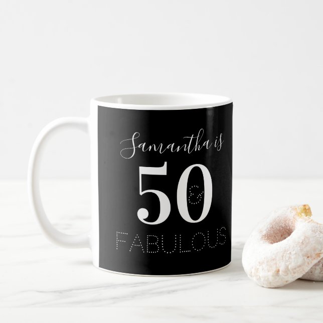 50:e Anpassningsbarna på födelsedagen 50 och fanta Kaffemugg (Med munk)