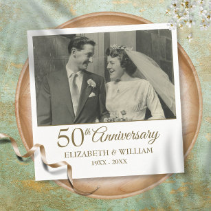50:e årsdagen av Bröllop, fotopappor Pappersservett