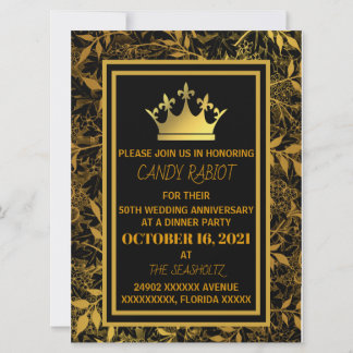 50:e årsdagen av bröllop inbjudan