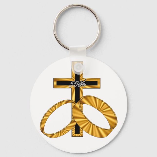 50:e årsdagen av Bröllop Nyckelring (Framsida)