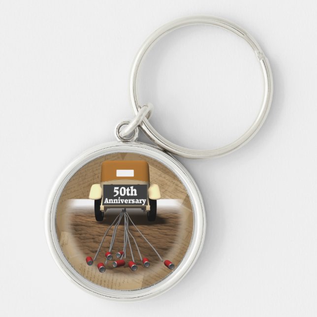 50:e årsdagen av Bröllop Nyckelring (Framsidan)