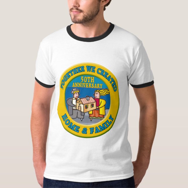 50:e årsdagen av Bröllop T-shirt (Framsida)