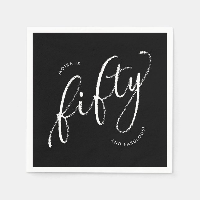 50:e årsdagen av dagens moderna svarta pappersservett (Framsidan)