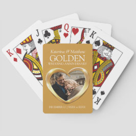 50:e årsdagen av Golden Bröllop, hjärtfoto Casinokort