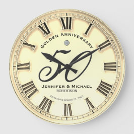 50:e årsdagen av Golden Bröllop Stor Klocka