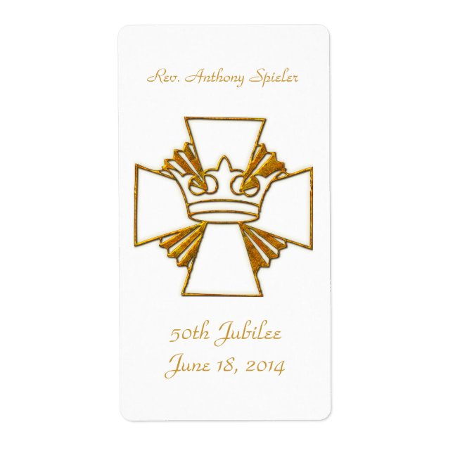 50:e årsdagen av Golden Jubilee Priest Ordination Fraktsedel (Framsidan)