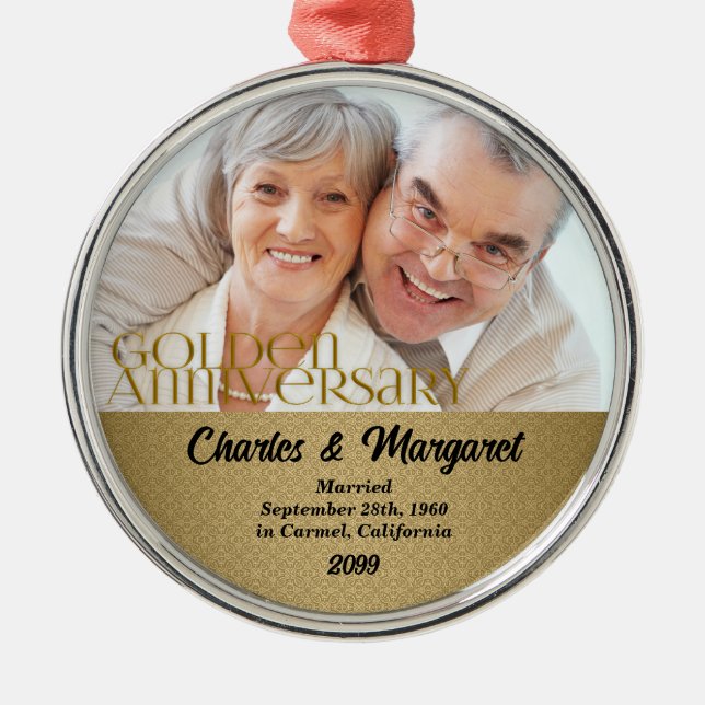 50:e årsdagen av Golden-jubileumsdagen, julfoto Julgransprydnad Metall (Framsidan)