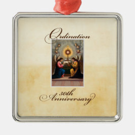 50:e årsdagen för Änglar vid Altar Julgransprydnad Metall