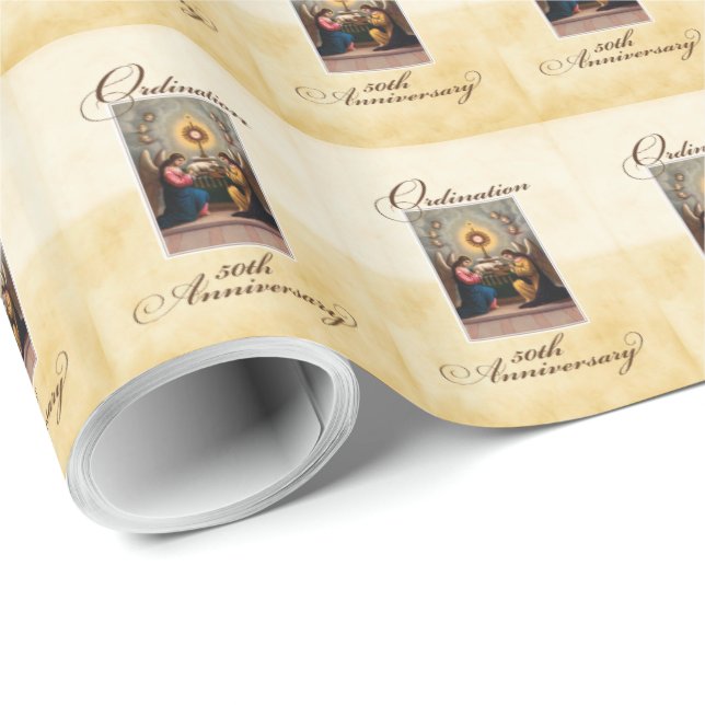 50:e årsdagen för Änglar vid Altar Presentpapper (Rullad Hörn)