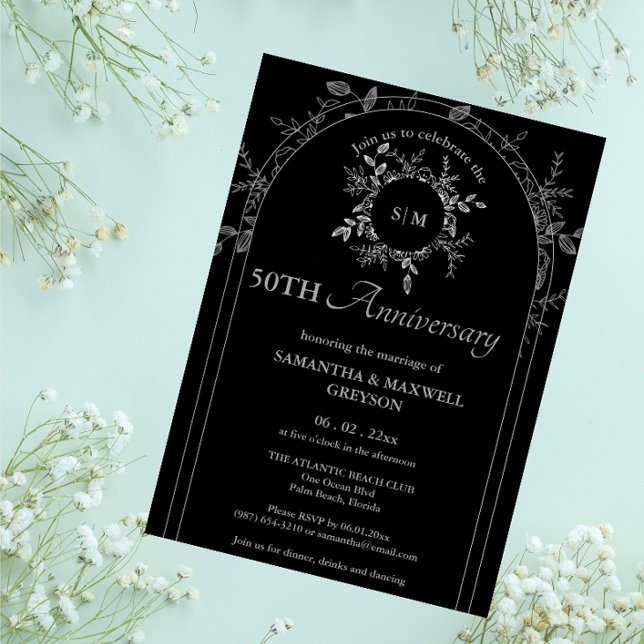 50:e årsdagen för Bröllop i Silver (eller annat) Inbjudningar (Skapare uppladdad)