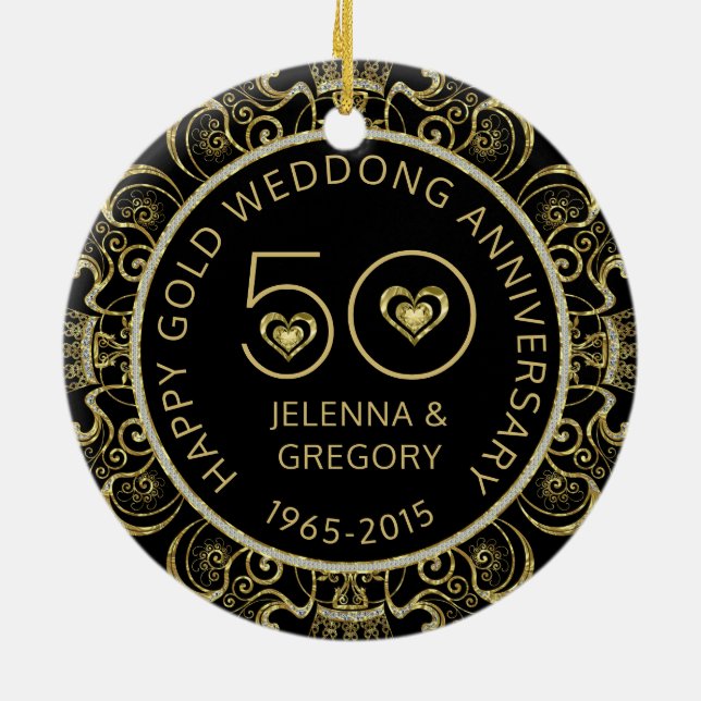 50:e årsdagen för Bröllop, Svarta havet och Glitte Julgransprydnad Keramik (Baksidan)