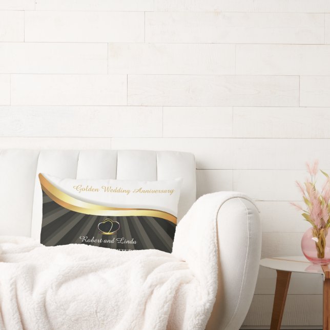 50:e årsdagen för den gyllene Religiösan Bröllop Lumbarkudde (Soffa)