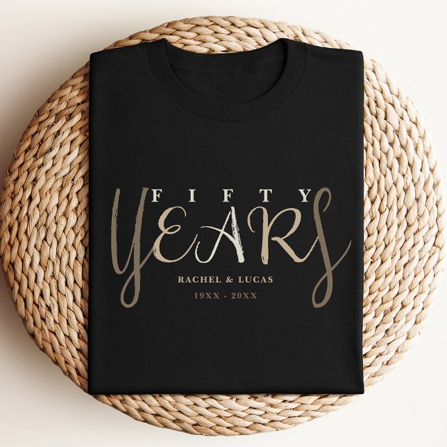 50:e årsdagen för Svarta Bröllop i Guld T Shirt (Skapare uppladdad)