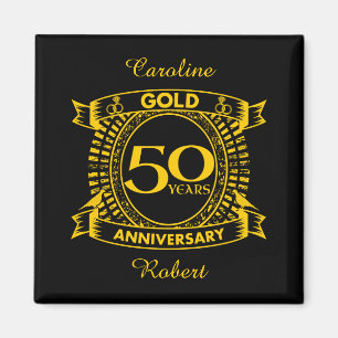 50:e årsdagen Guld Bröllop Magnet