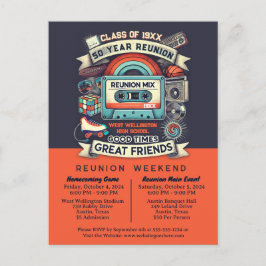 50:e återföreningen i gymnasiet Retro Throwback Vykort