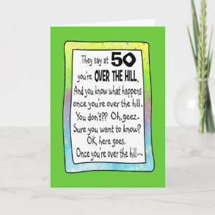 50:E BIRTDAG ÖVER BACKE? KORT