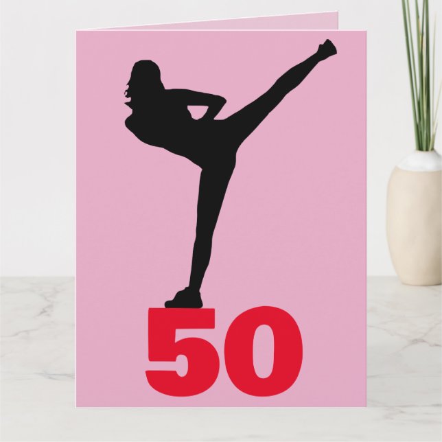 50:E BIRTHDAY FUNNY FOR HER GREETING CARD TACK KORT (Framsida)