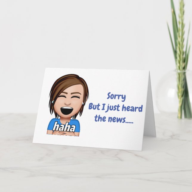 ***50:e BIRTHDAY*** HUMOR GRATTIS PÅ FÖDELSEDAGEN Kort (Framsida)