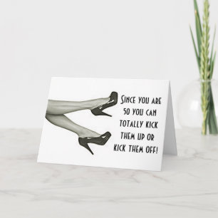 50:e BIRTHDAY-KICK AV HEELERNA ELLER KICK UPP DEM Kort