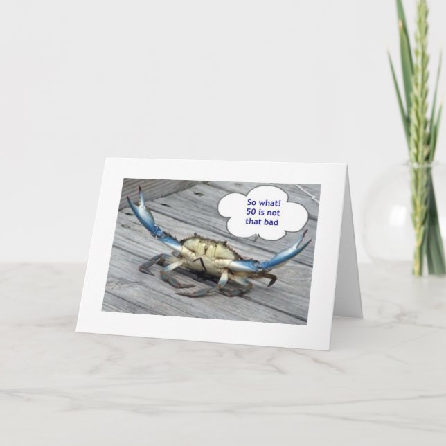 50:e BIRTHDAY MED CRABBY CRAB Kort (Framsida)