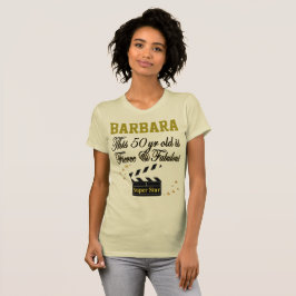 50:E BIRTHDAY PERSONLIG TOPPEN STAR T SHIRT