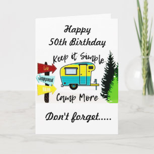 *50:e BIRTHDAY* TILL MY FAV CAMPER Kort