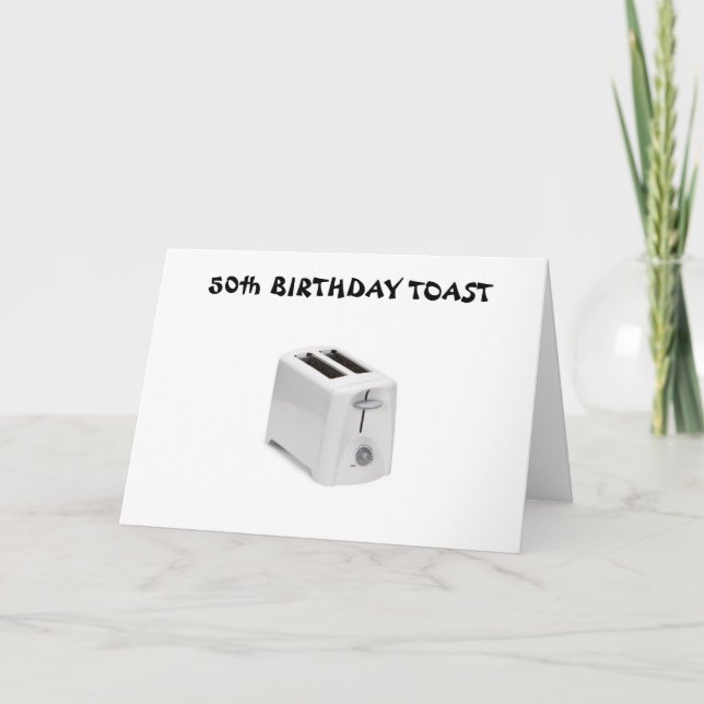 50:e BIRTHDAY TOAST Kort (Framsida)