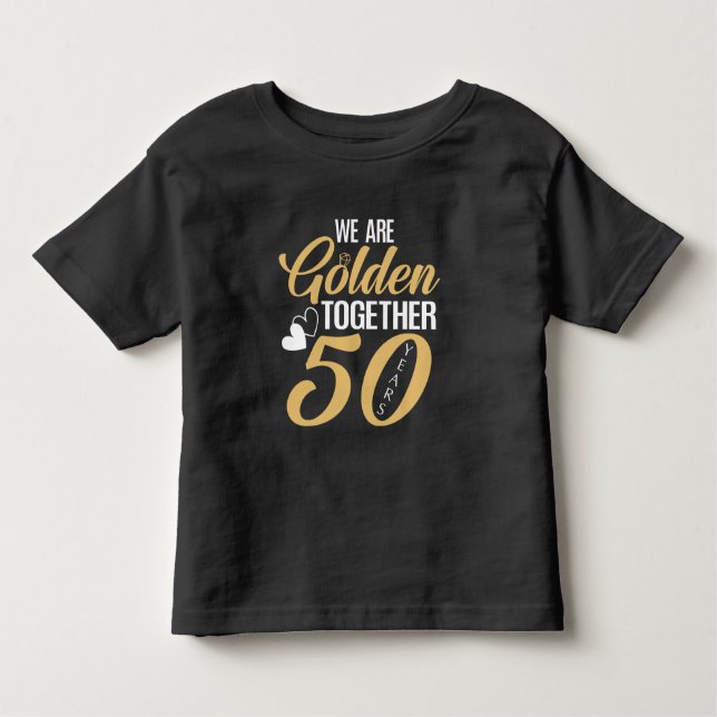 50:e Bröllop-årsdagen 50 år Golden Couple T Shirt (Framsida)