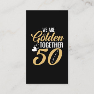 50:e Bröllop-årsdagen 50 år Golden Couple Visitkort