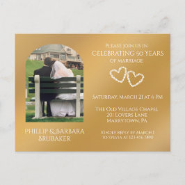 50:e Bröllop-årsdagen av Anpassningsbarna Photo Gu Inbjudan Vykort