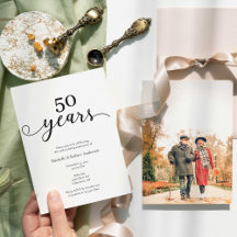 50:e bröllop-årsdagen av Eleganten Foto - minimali