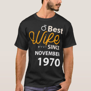 50:e Bröllop-årsdagen av gåva till bästa fru sedan T Shirt