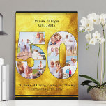 50:e Bröllop-årsdagen Brushed Guld Multi Photo Canvastryck<br><div class="desc">Anpassad utskrift av arbetsytan till minne av 50-årsdagen av bröllop. Siffran 50 fotokollage sitter på en borstad guld och svart bakgrund, ramad med personligens text. Fotomallen är inställd för att bilda siffran 50 med en mosaik av bilder i kvadrat, liggande och porträtt till ge som ger dig stor flexibilitet när...</div>