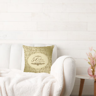 50:e Bröllop-årsdagen Dekorativ kudde