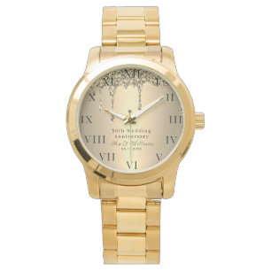 50:e Bröllop-årsdagen Den moderna Eleganten femtio Armbandsur