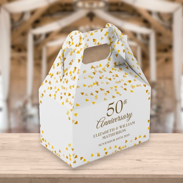 50:e Bröllop-årsdagen för Guld Hearts favoritbox Presentaskar (Skapare uppladdad)