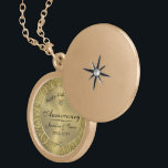 50:e Bröllop-årsdagen för Guld och diamanter i Sil Berlockhalsband<br><div class="desc">Elegant lycklig 50:e bröllop-årsdagen,  guld och diamanter med svart anpassade.</div>